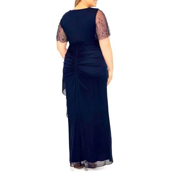 Xscape Beaded Maxi Dress Formal Evening Gown Dress Plus Size 14W Xscape Beaded Maxi Dress Formal Evening Gown Dress Plus Size 14W